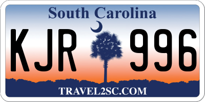 SC license plate KJR996