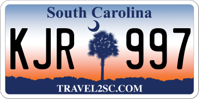 SC license plate KJR997