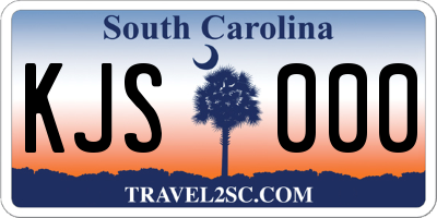 SC license plate KJS000