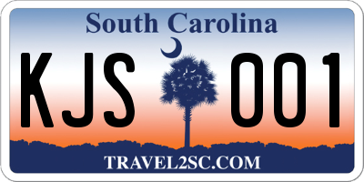 SC license plate KJS001