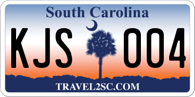 SC license plate KJS004