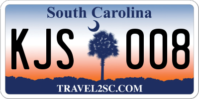 SC license plate KJS008