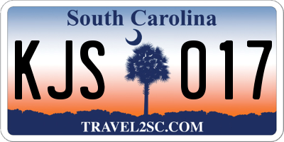 SC license plate KJS017
