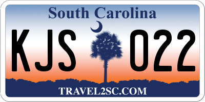 SC license plate KJS022