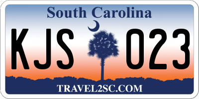 SC license plate KJS023
