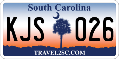 SC license plate KJS026