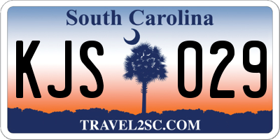 SC license plate KJS029
