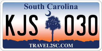 SC license plate KJS030