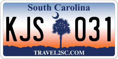 SC license plate KJS031