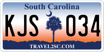 SC license plate KJS034
