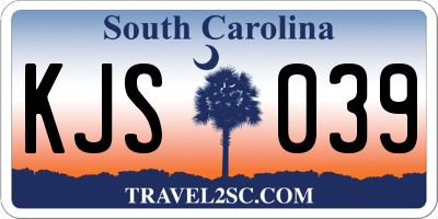 SC license plate KJS039