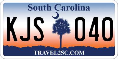 SC license plate KJS040