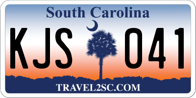 SC license plate KJS041