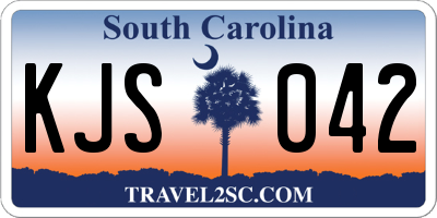SC license plate KJS042