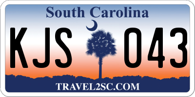 SC license plate KJS043