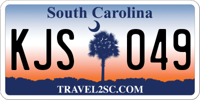 SC license plate KJS049