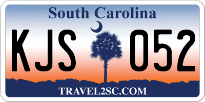 SC license plate KJS052