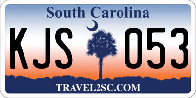 SC license plate KJS053