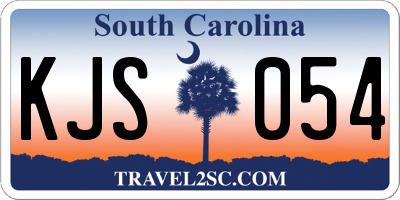 SC license plate KJS054