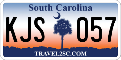 SC license plate KJS057