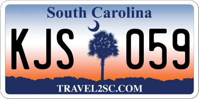 SC license plate KJS059