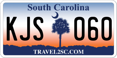 SC license plate KJS060
