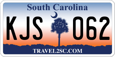 SC license plate KJS062