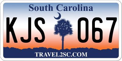 SC license plate KJS067