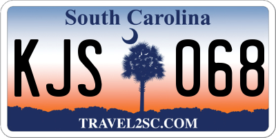 SC license plate KJS068
