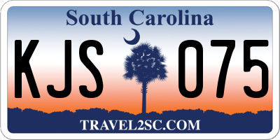 SC license plate KJS075