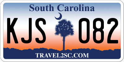 SC license plate KJS082