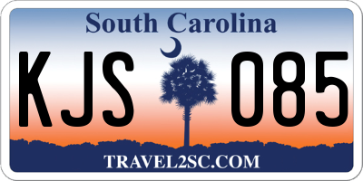 SC license plate KJS085