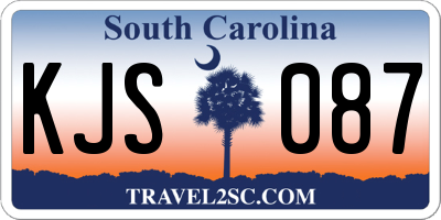 SC license plate KJS087