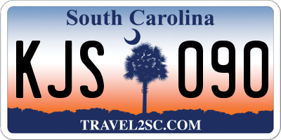 SC license plate KJS090