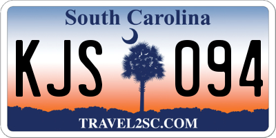 SC license plate KJS094