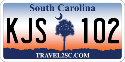 SC license plate KJS102