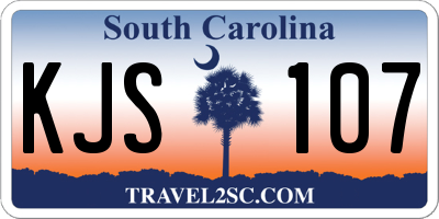 SC license plate KJS107