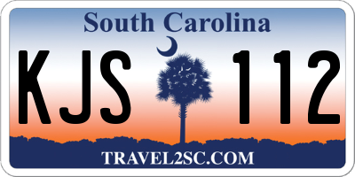 SC license plate KJS112
