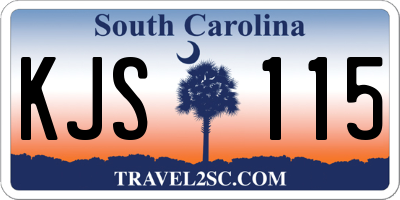 SC license plate KJS115