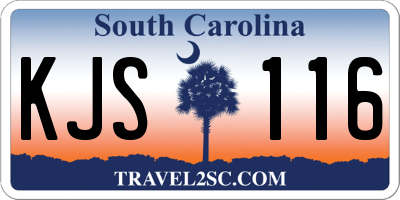 SC license plate KJS116