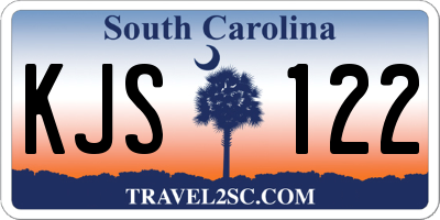SC license plate KJS122