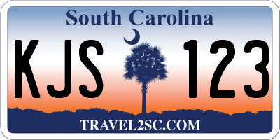 SC license plate KJS123