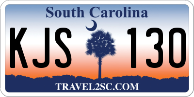 SC license plate KJS130
