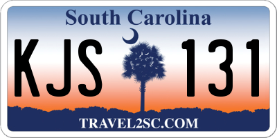 SC license plate KJS131