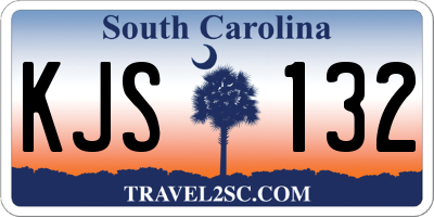SC license plate KJS132