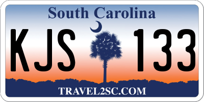 SC license plate KJS133