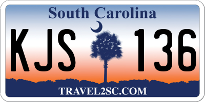 SC license plate KJS136