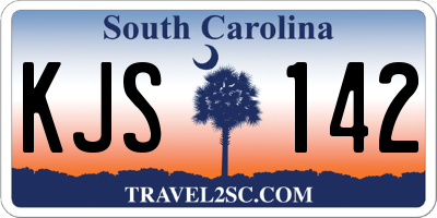 SC license plate KJS142