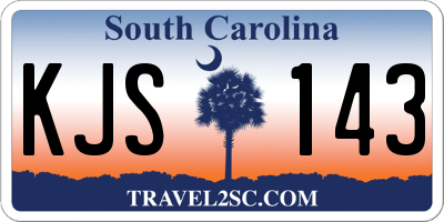 SC license plate KJS143