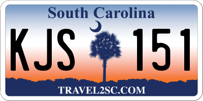 SC license plate KJS151